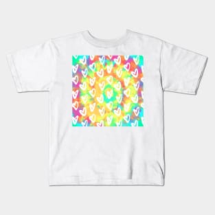 Tie Dye Hearts Kids T-Shirt